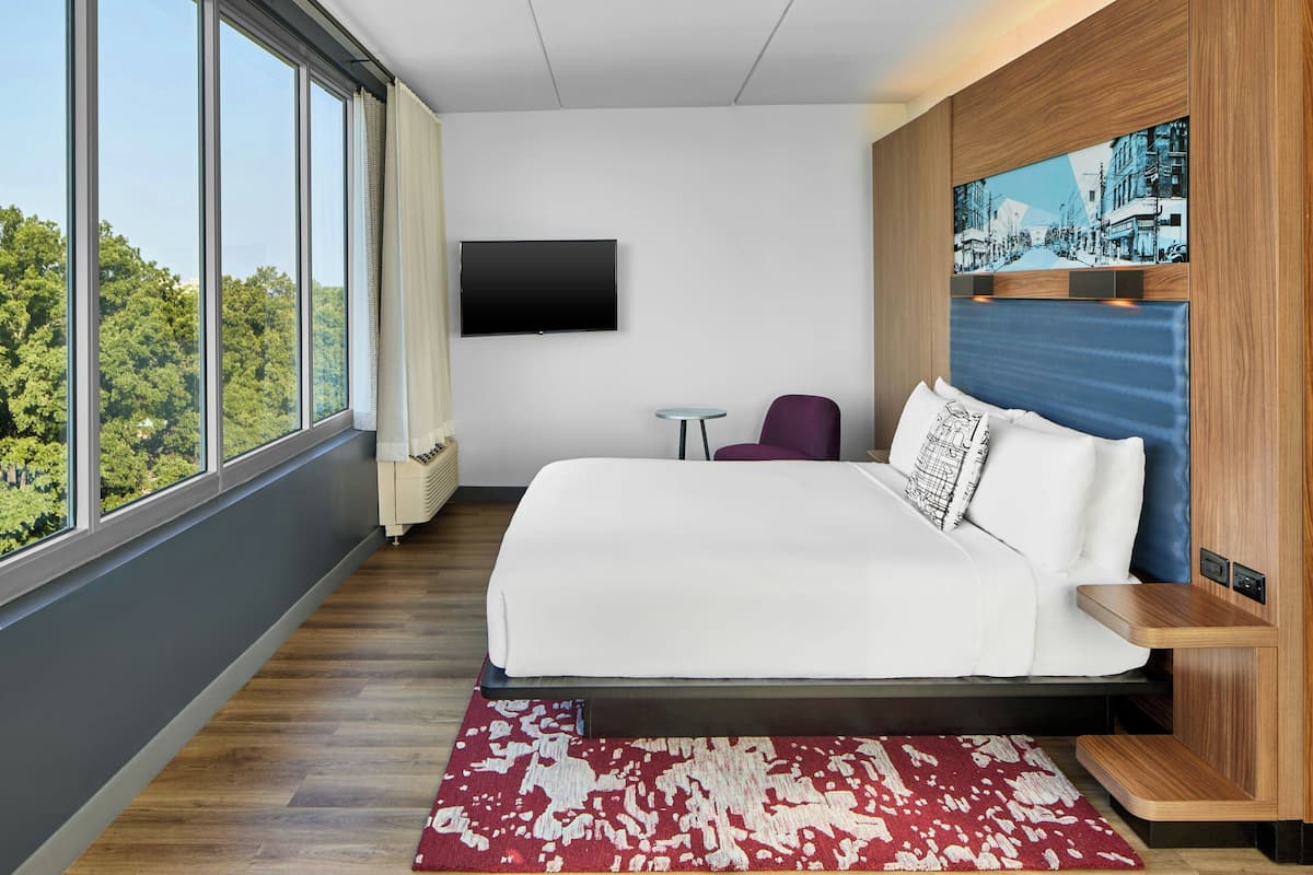 Suite, 1 King Bed with Sofa bed (View) | Hypo-allergenic bedding, down comforters, in-room safe, desk