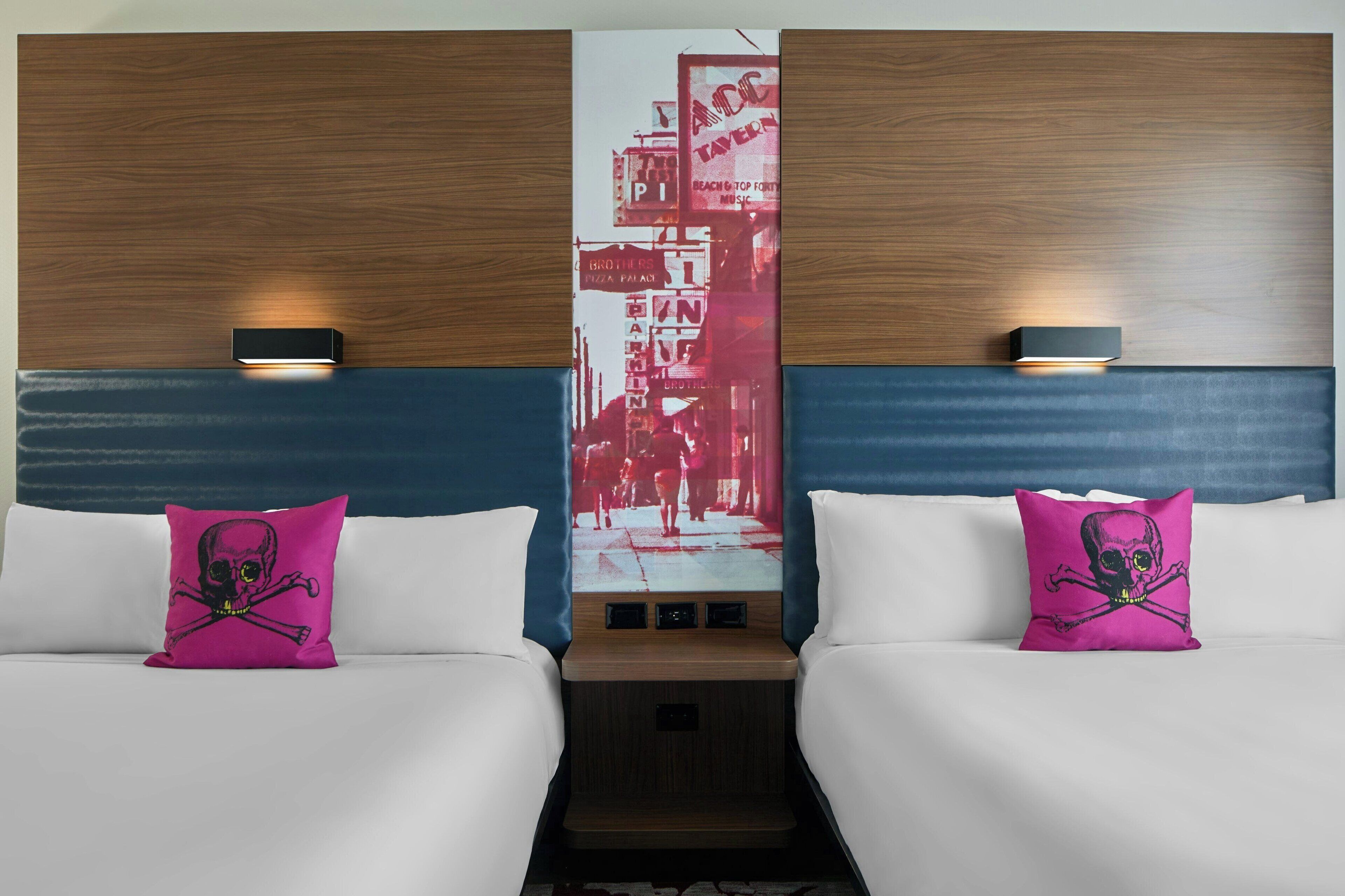 Hypo-allergenic bedding, down comforters, in-room safe, desk