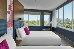 Hypo-allergenic bedding, down comforters, in-room safe, desk