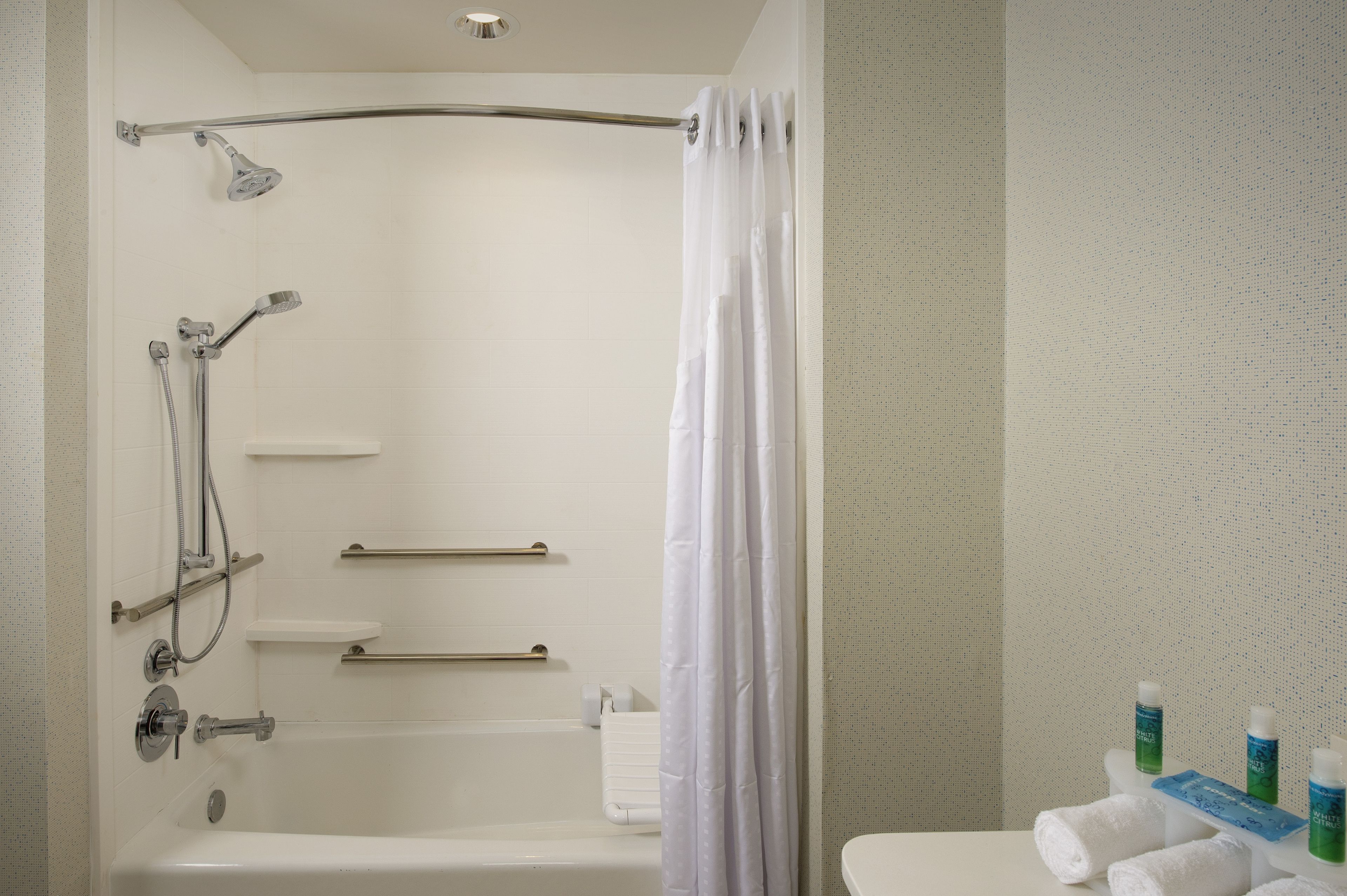 free toiletries, hair dryer, towels, soap