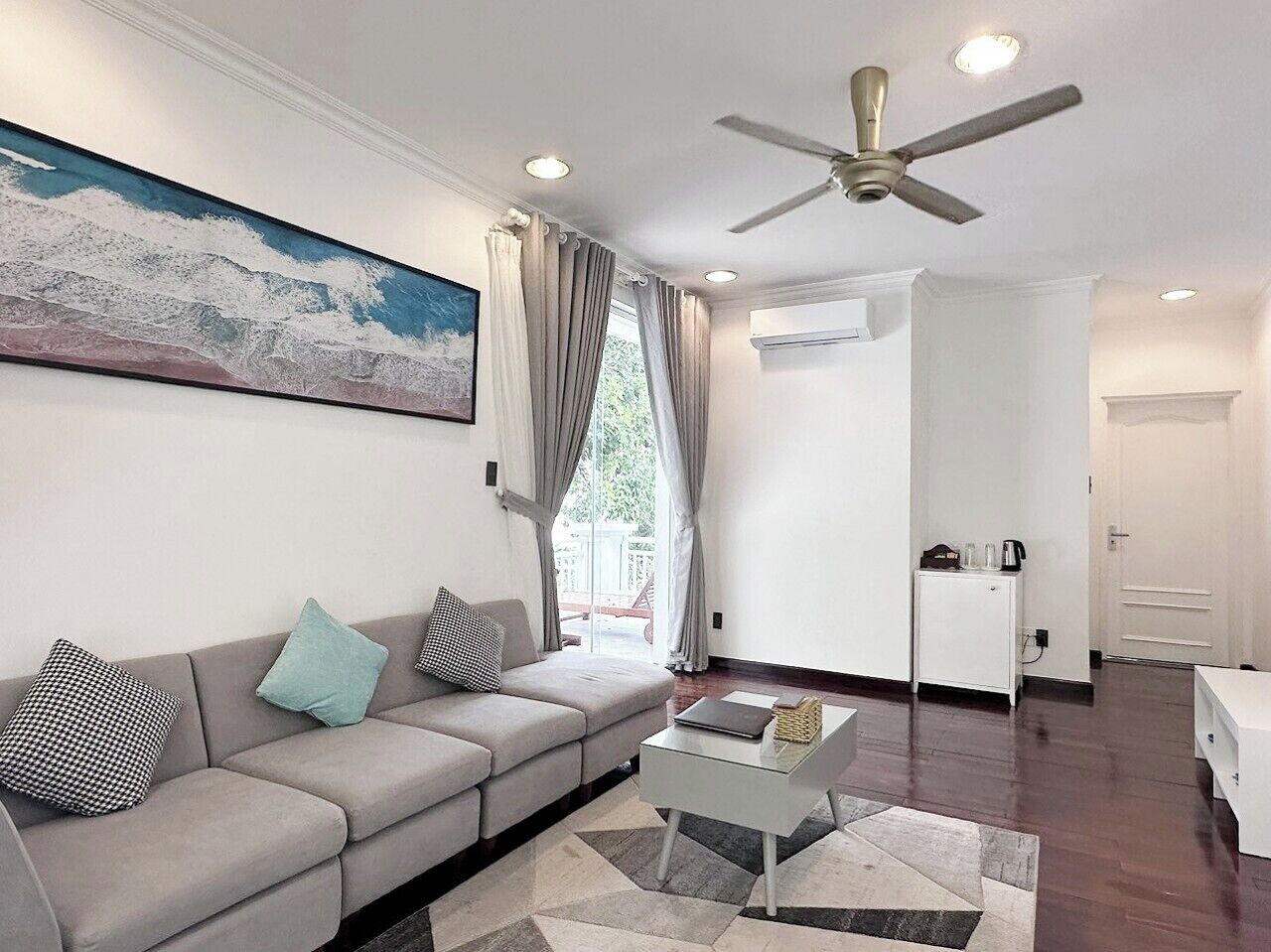 family suite seaview with balcony | living area | smart tv