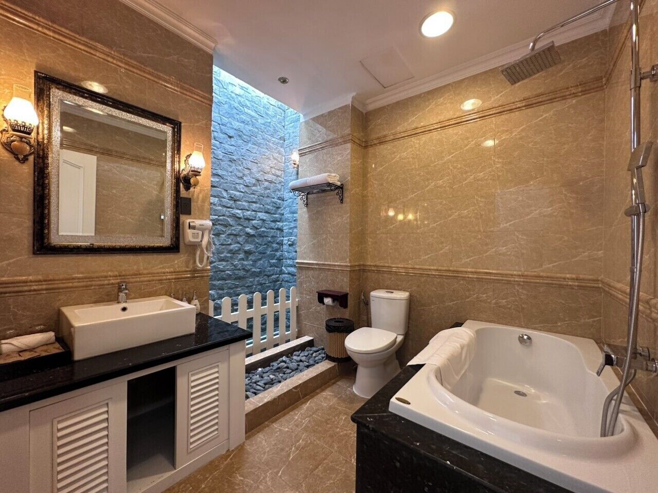 family suite seaview with balcony | bathroom | free toiletries, hair dryer, slippers, bidet