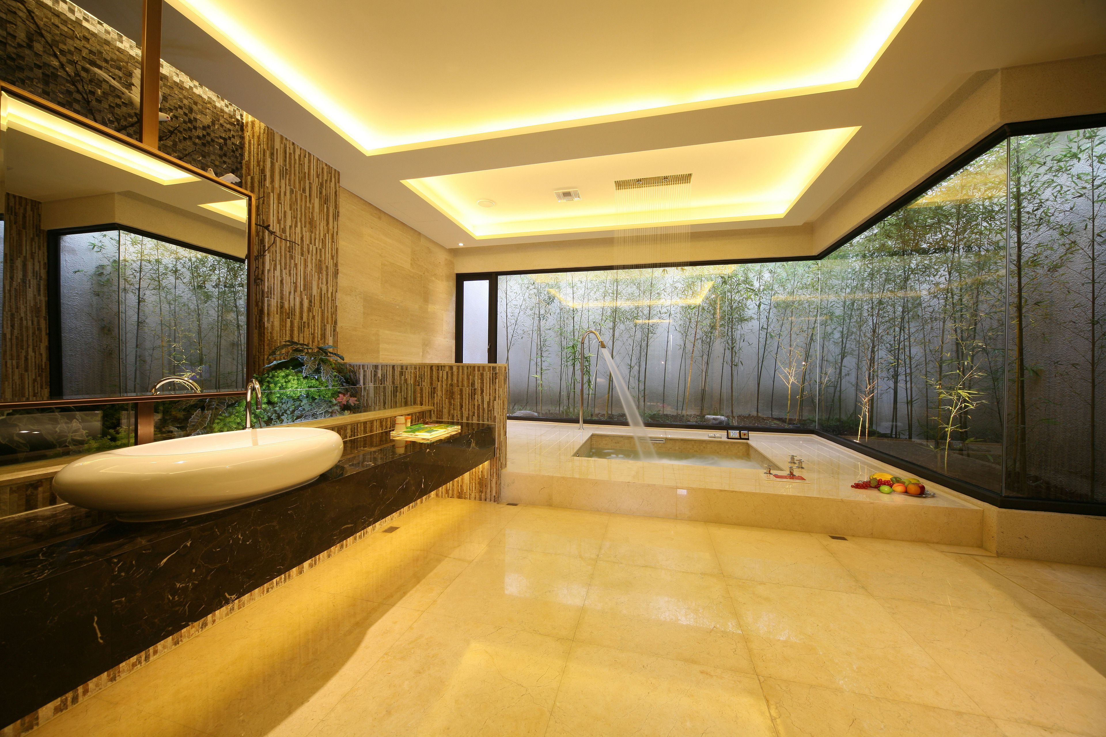 combined shower/bathtub, jetted bath, free toiletries, hair dryer