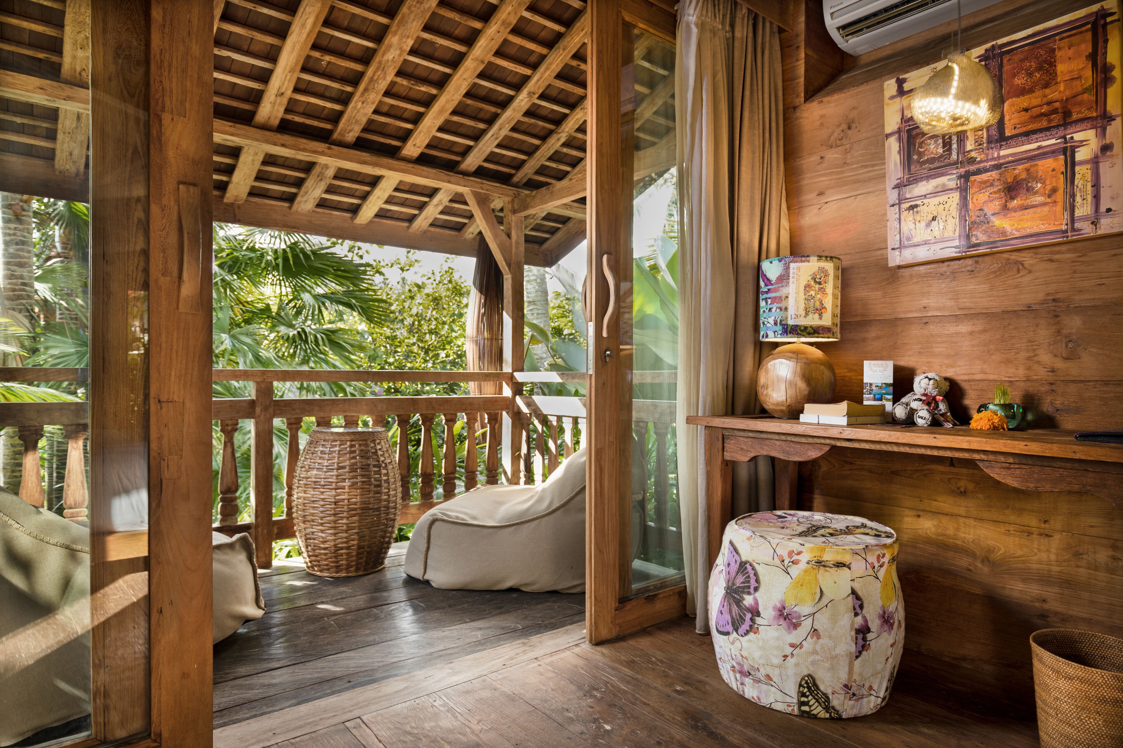 udara one bedroom ethnic garden terrace | living area