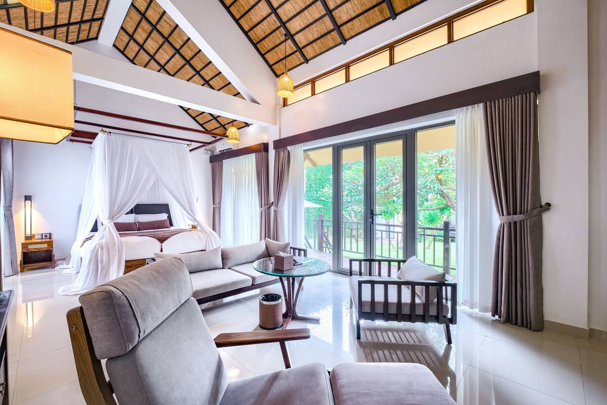 別墅, 花園景觀 (Suite - Onsen, Sauna, Steam Sauna) | 1 間臥室、Select Comfort 床墊、迷你吧、客房內保險箱