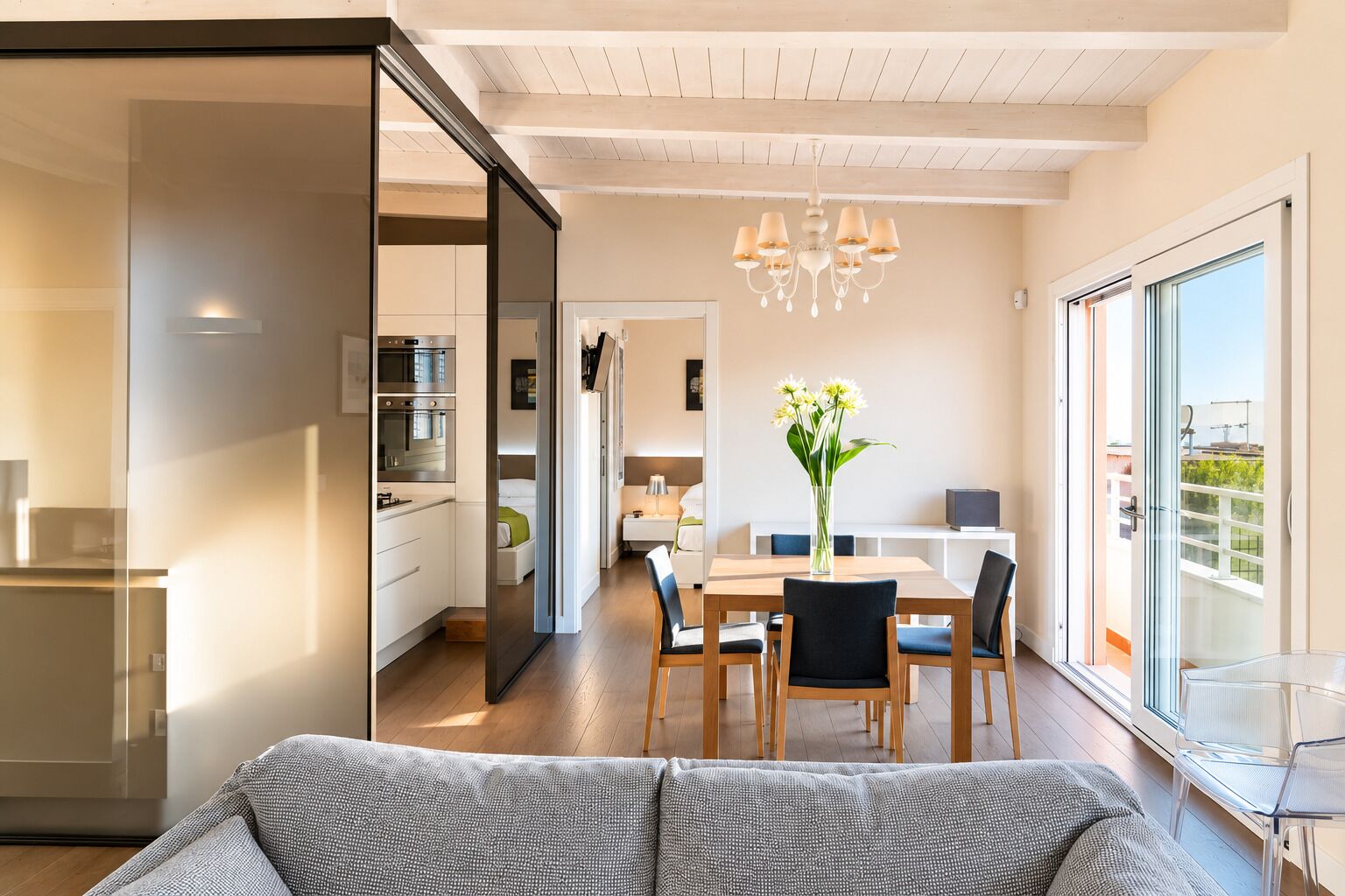Panoramic-Penthouse, 2 Schlafzimmer, 2 Bäder, Turm | Wohnbereich
