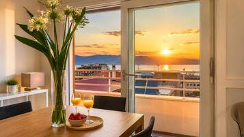 Panoramic Penthouse, 2 Bedrooms, 2 Bathrooms, Tower | Living area | LCD TV, first-run movies, pay movies