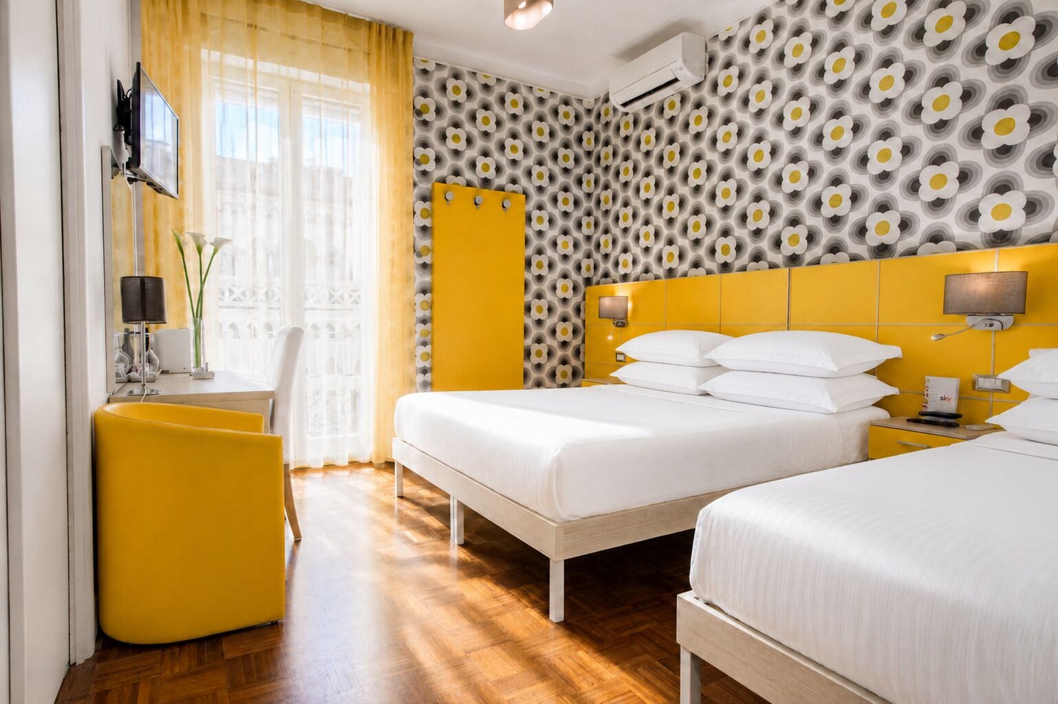 Classic-Dreibettzimmer, Balkon (Tortora) | Hochwertige Bettwaren, Daunenbettdecken, Pillowtop-Betten, Minibar