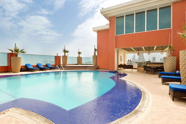 Indoor pool, seasonal outdoor pool, lifeguards on site