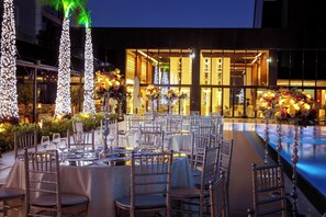 Outdoor wedding area
