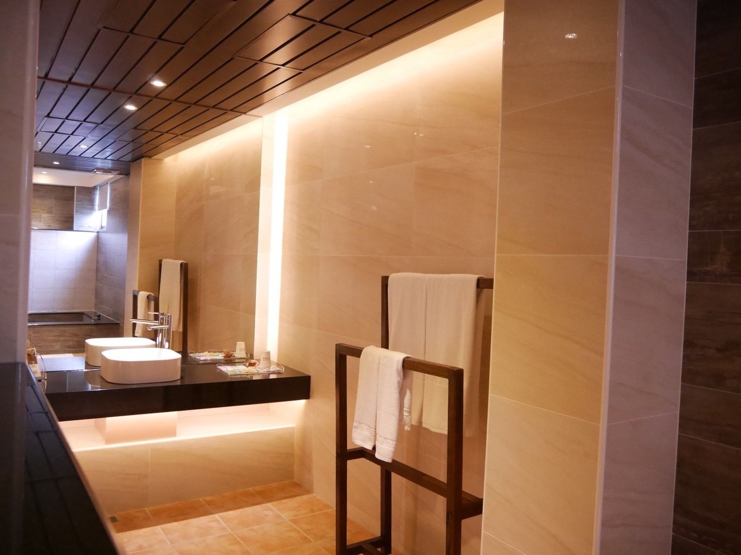 exclusive double room | bathroom amenities | separate bathtub and shower, free toiletries, hair dryer, slippers