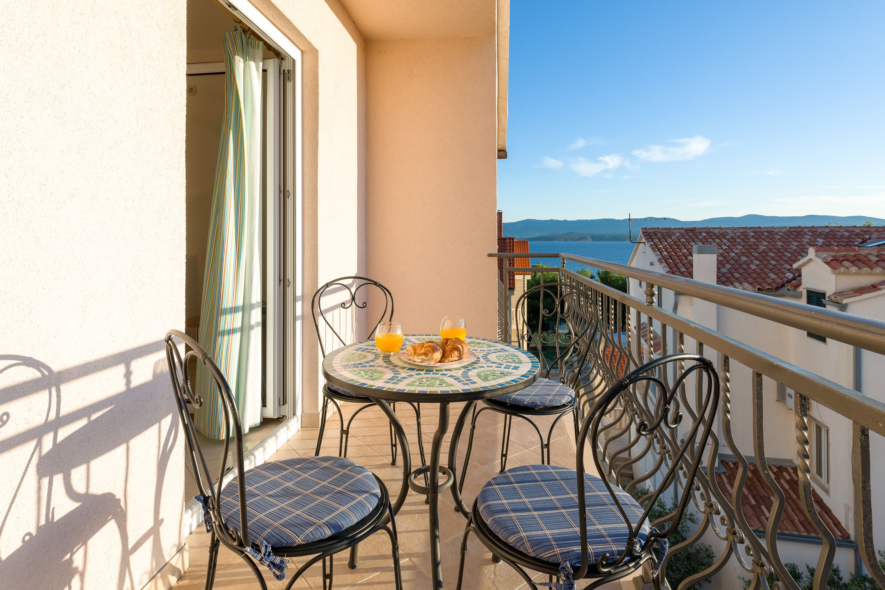 Leilighet, 1 soverom, balkong, sjøutsikt | Balkong