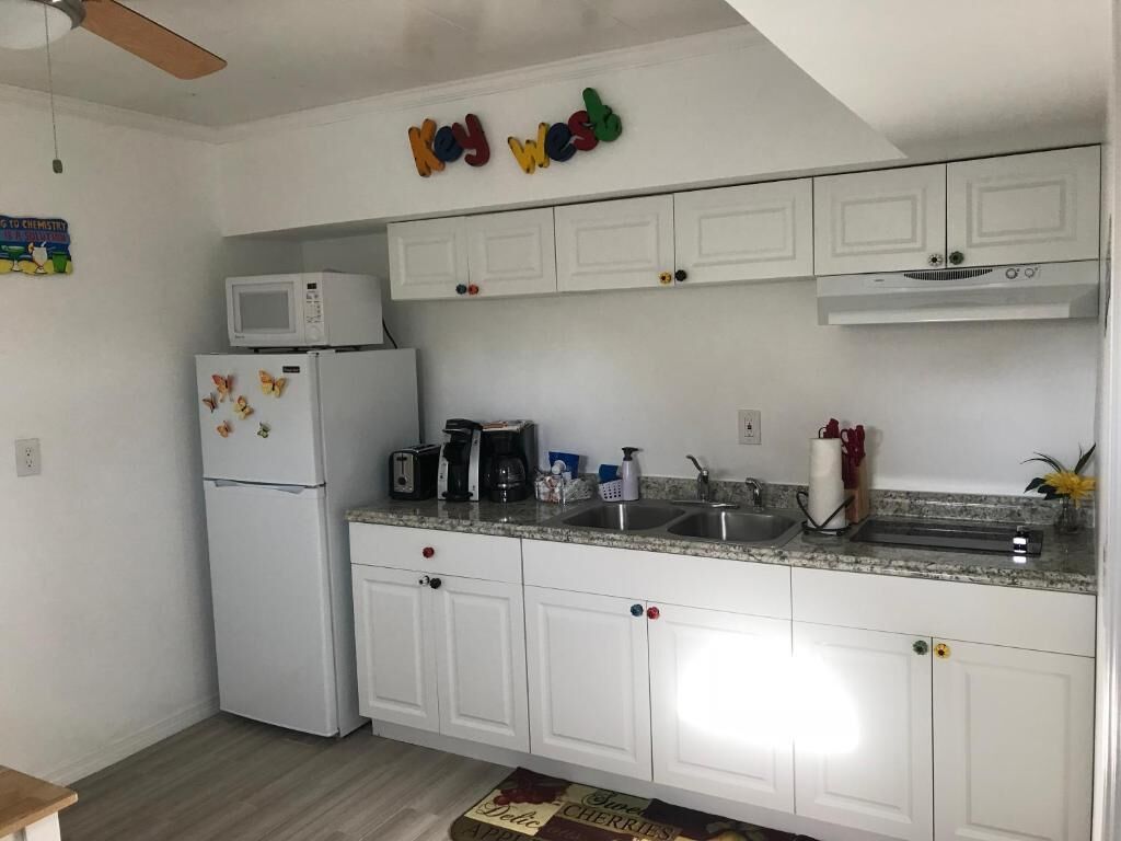 old town two bedroom suite  | private kitchen | full-sized fridge, microwave, coffee/tea maker