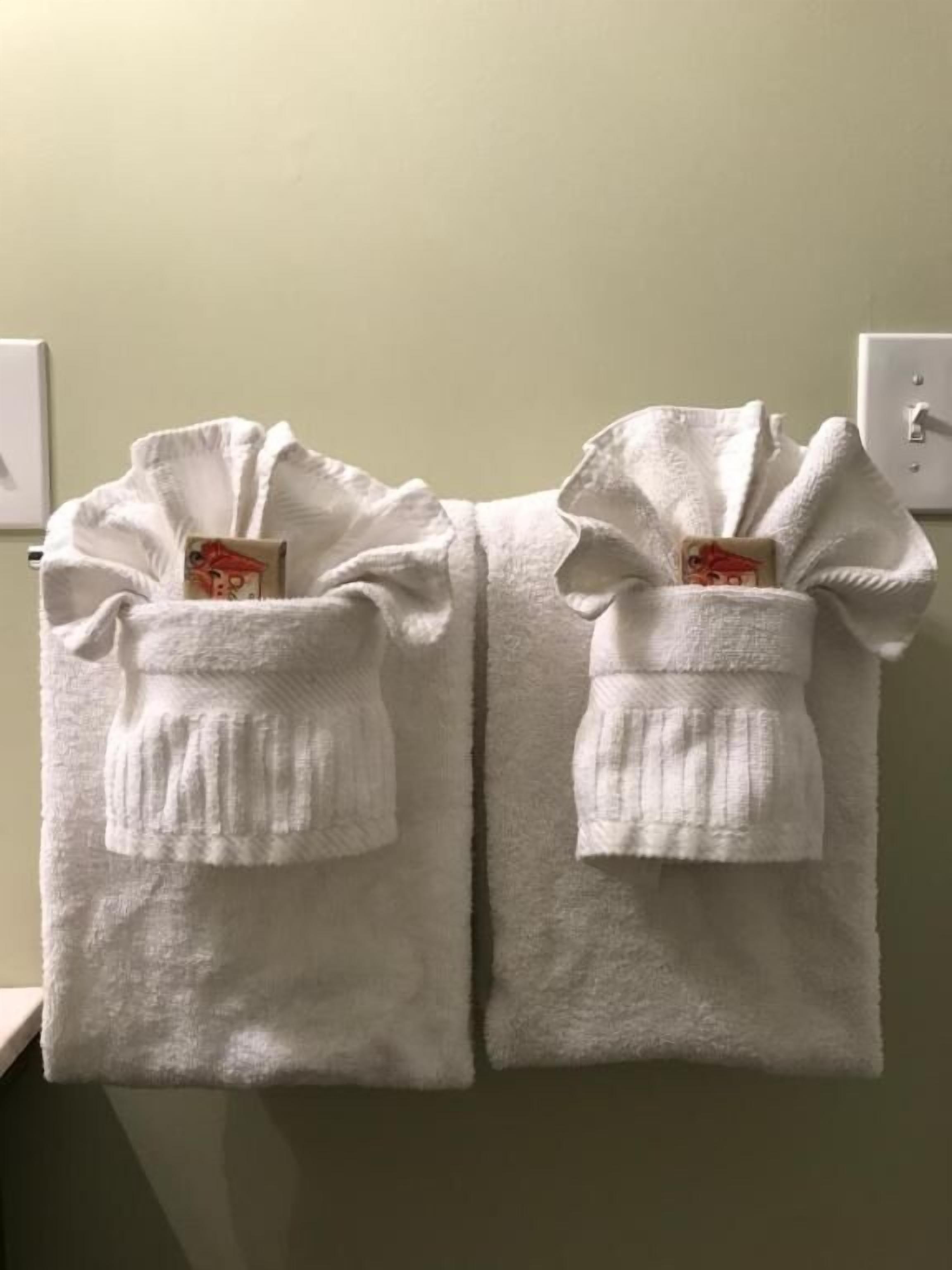 old town two bedroom suite  | bathroom | shower, free toiletries, hair dryer, towels