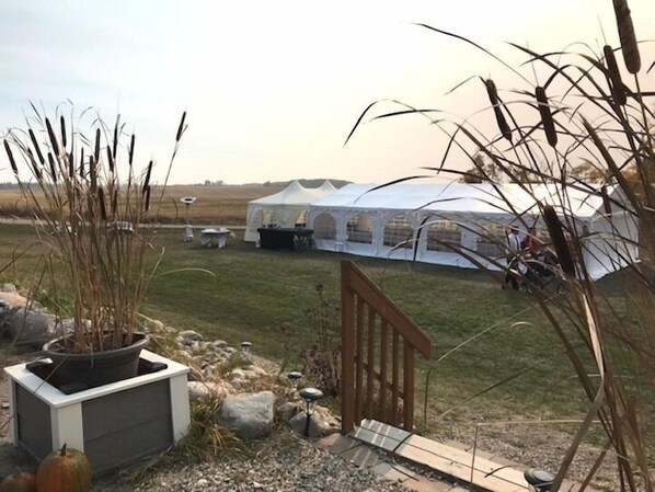 Outdoor wedding area