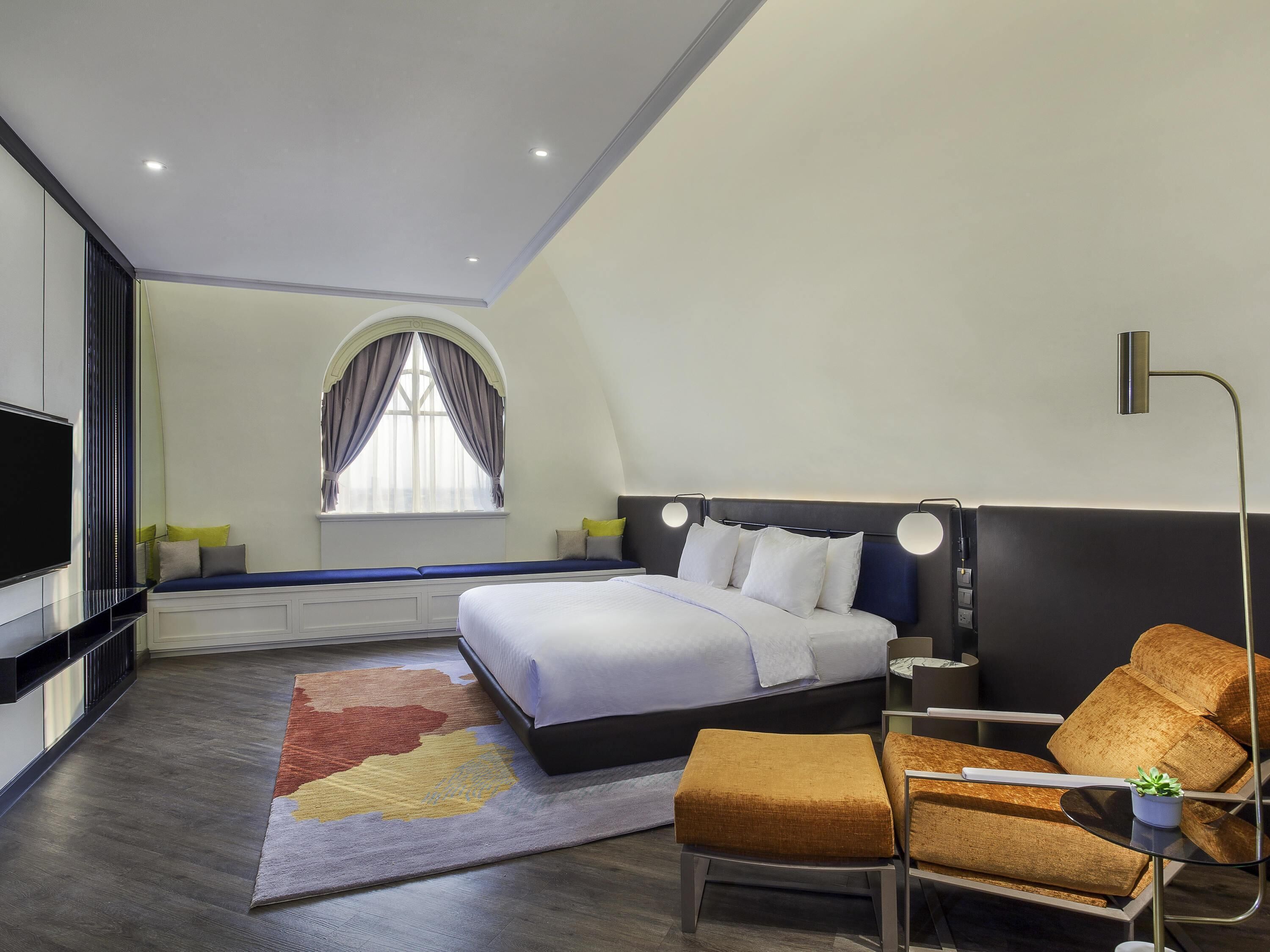 Executive-Suite, 1 King-Bett | Minibar, Zimmersafe, Schreibtisch, Verdunkelungsvorhänge