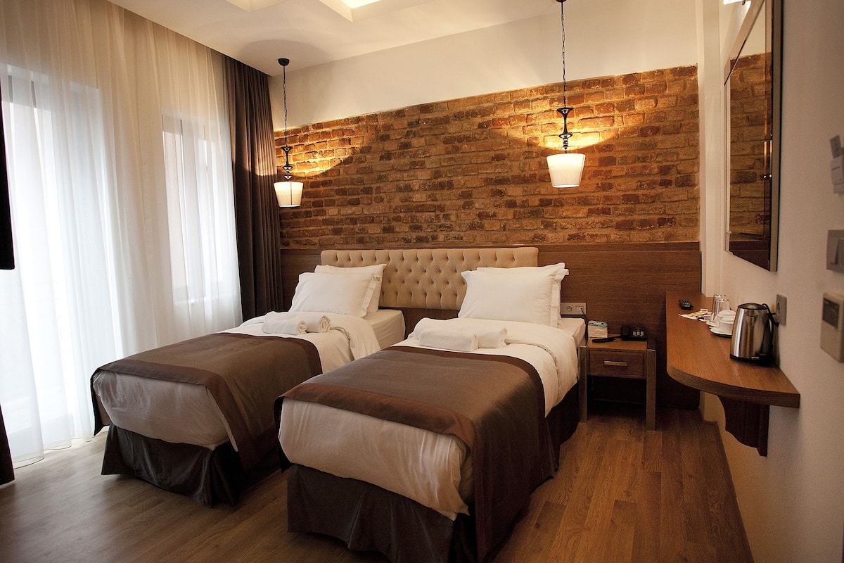 Deluxe Double or Twin Room | Egyptian cotton sheets, premium bedding, down comforters