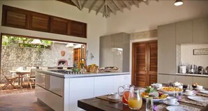 Luxury Villa, Multiple Bedrooms, Ocean View, Mountainside | Private kitchen | Full-sized fridge, microwave, oven, stovetop