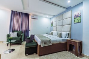 Penthouse Exclusif, vue ville | Vue de la chambre