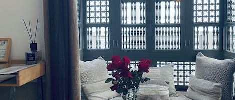 Design Double Room, 1 Queen Bed (Ouanoukrim) | 1 bedroom, Egyptian cotton sheets, premium bedding, pillowtop beds