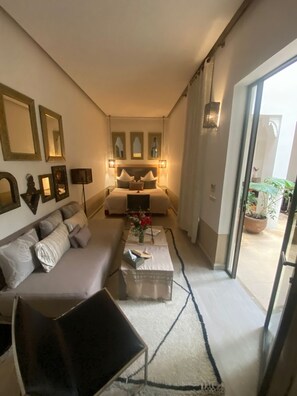 Habitación doble de diseñador, 1 habitación (Toubkal) | Sábanas de algodón egipcio y ropa de cama de alta calidad 