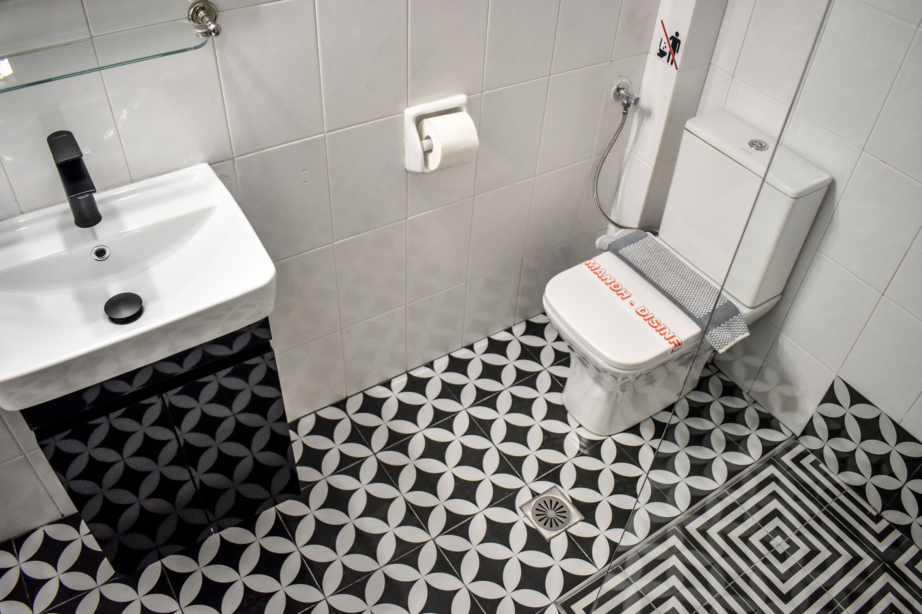 shower, hair dryer, slippers