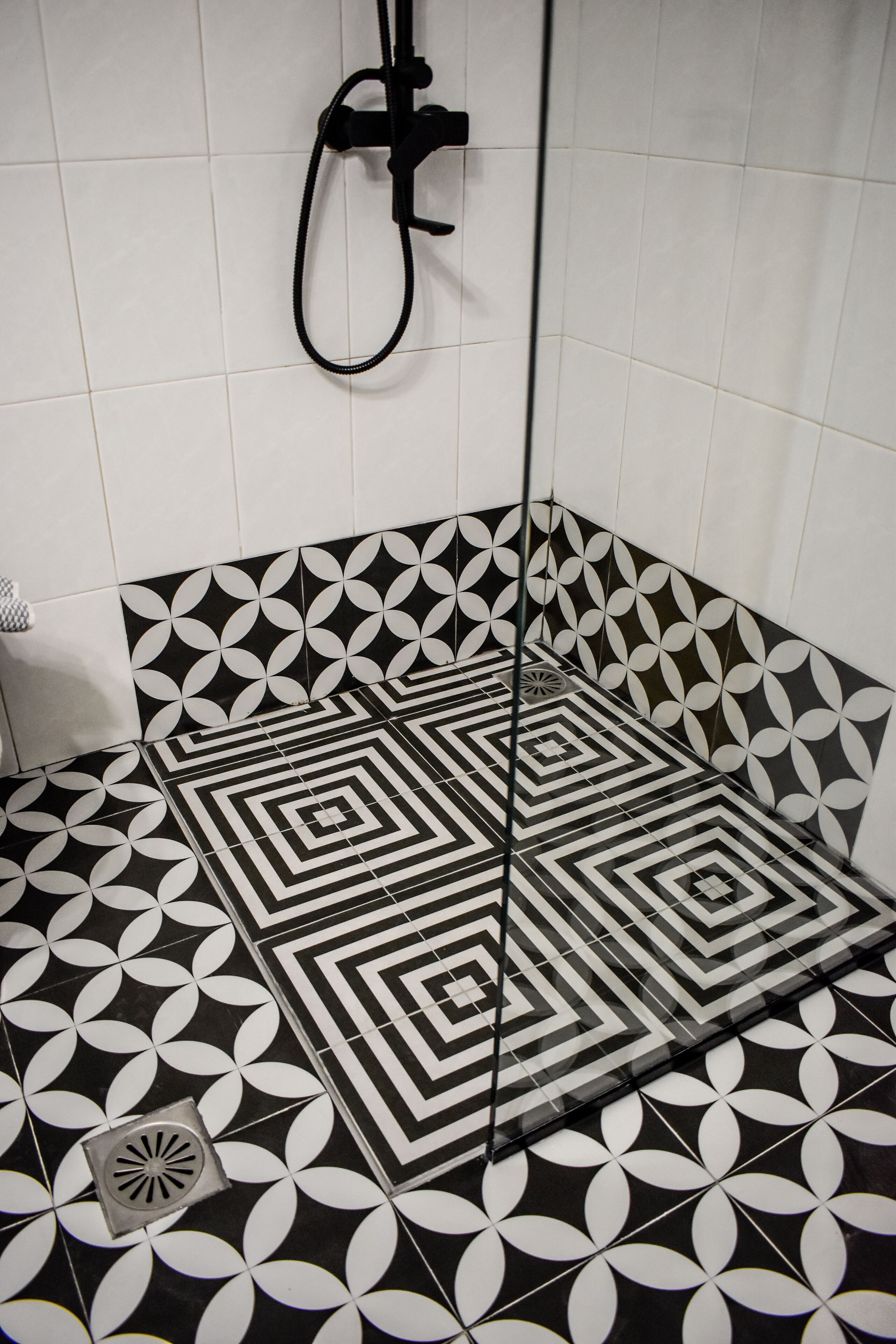 shower, hair dryer, slippers