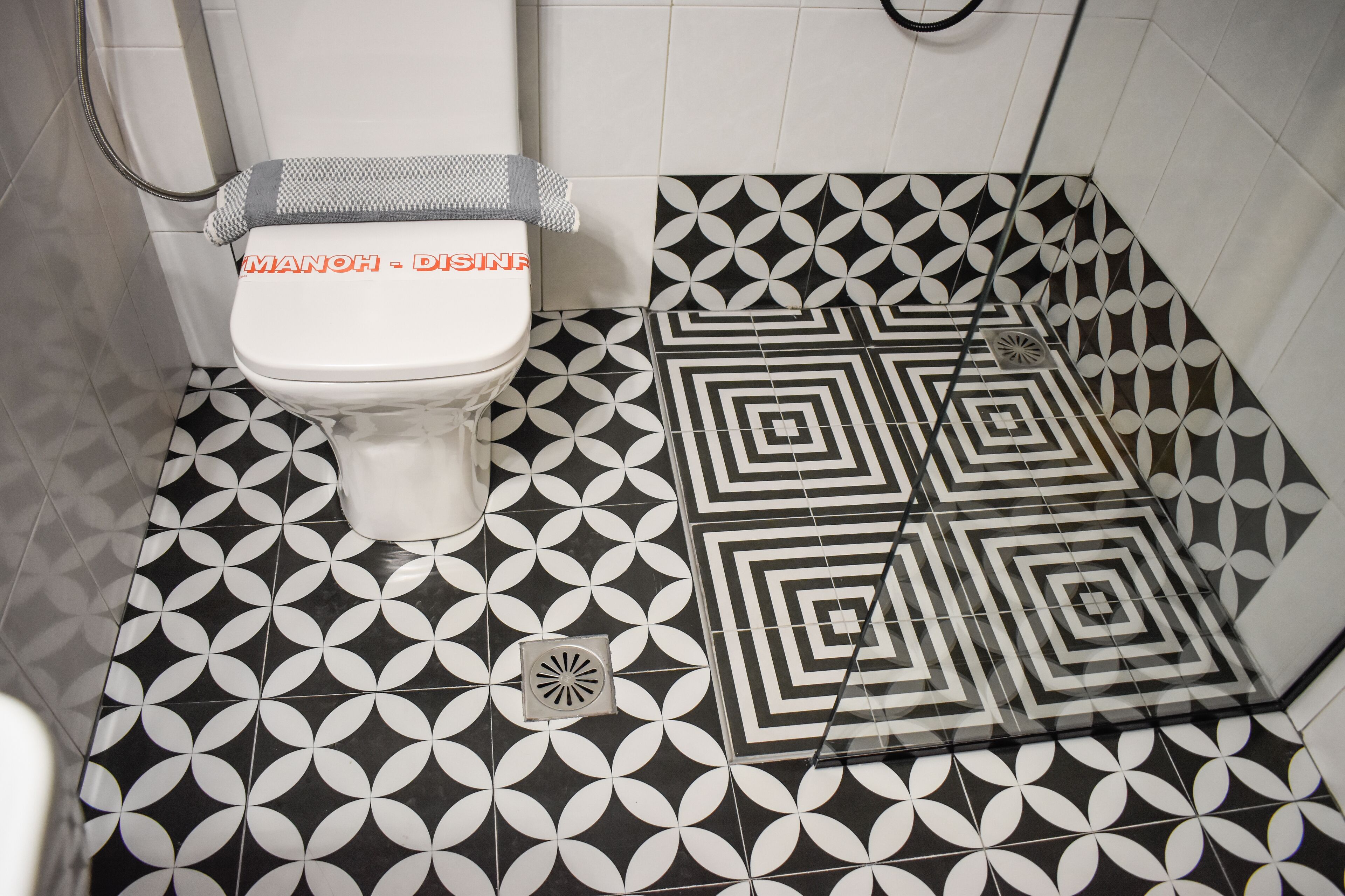 shower, hair dryer, slippers