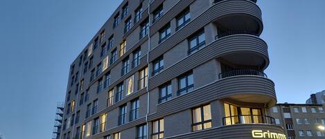 Front of property – evening/night