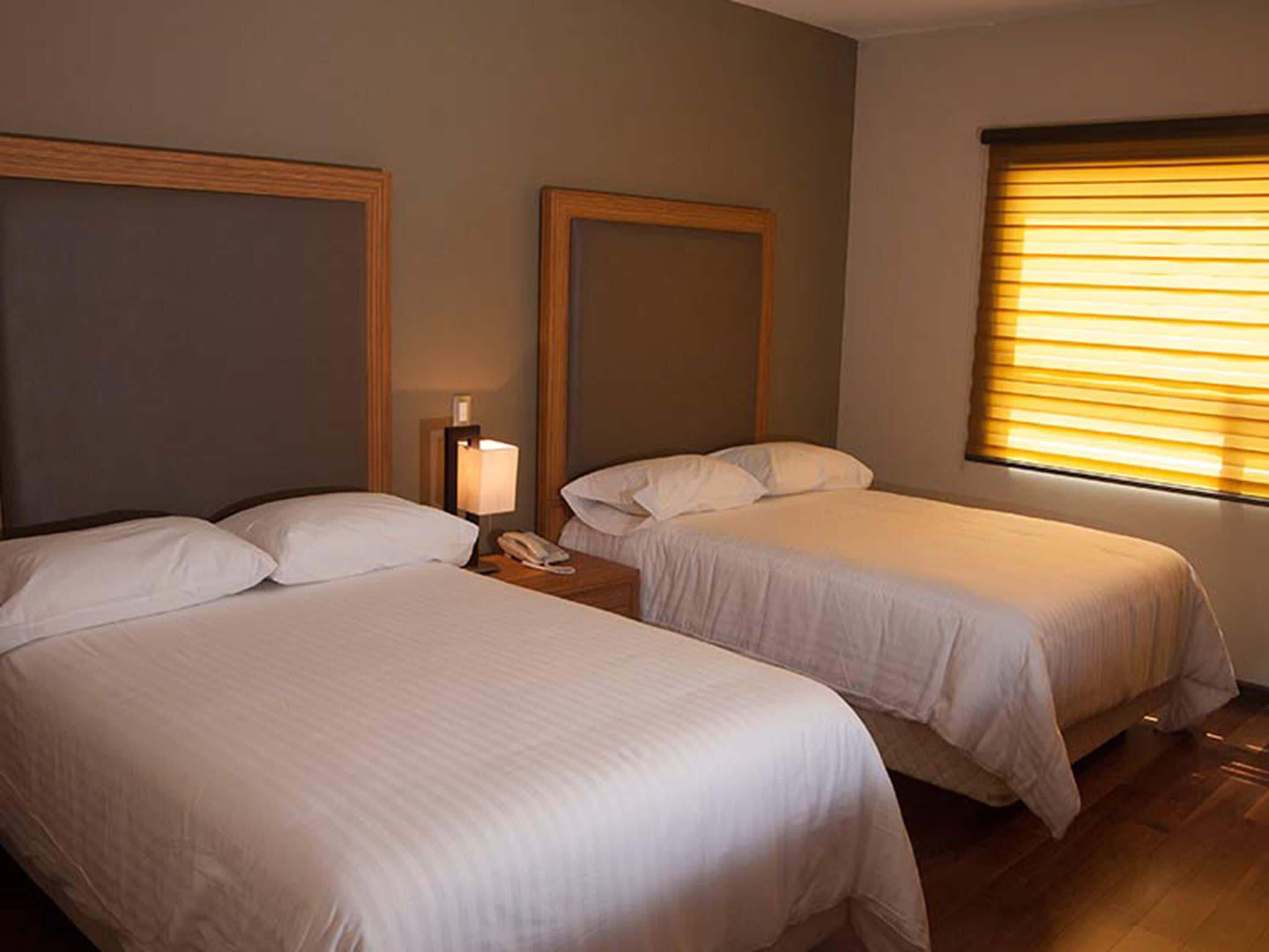 standard room, 2 double beds | premium bedding, desk, iron/ironing board, free wifi