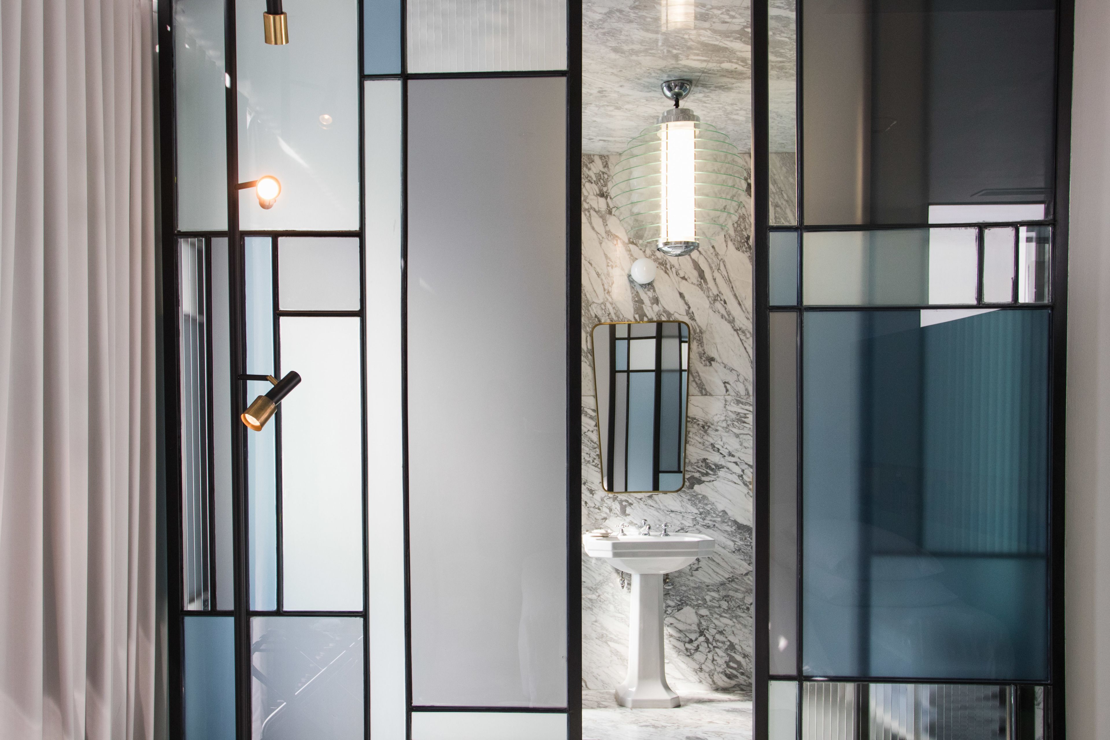 suite, 1 king bed | bathroom | shower, rainfall showerhead, designer toiletries, hair dryer