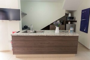 Premium Villa, 1 Double Bed | Private kitchenette | Full-size fridge, microwave, stovetop, coffee/tea maker