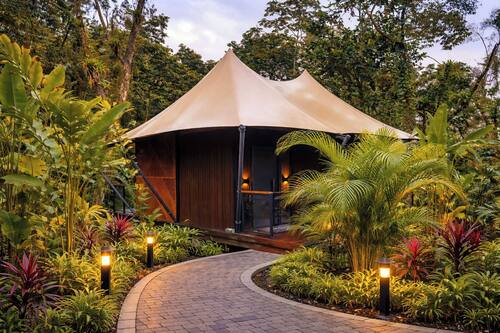 Jungle Luxe Tent | 1 habitación, ropa de cama de alta calidad y edredón