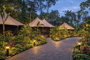 Jungle Luxe Tent | 1 bedroom, premium bedding, down comforters, memory foam beds