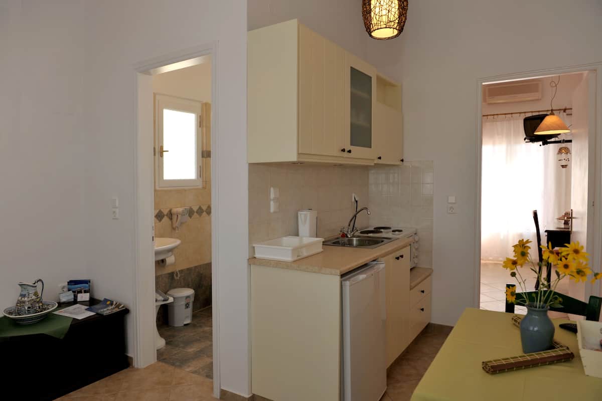 deluxe apartment | private kitchenette | full-sized fridge, oven, stovetop, espresso maker
