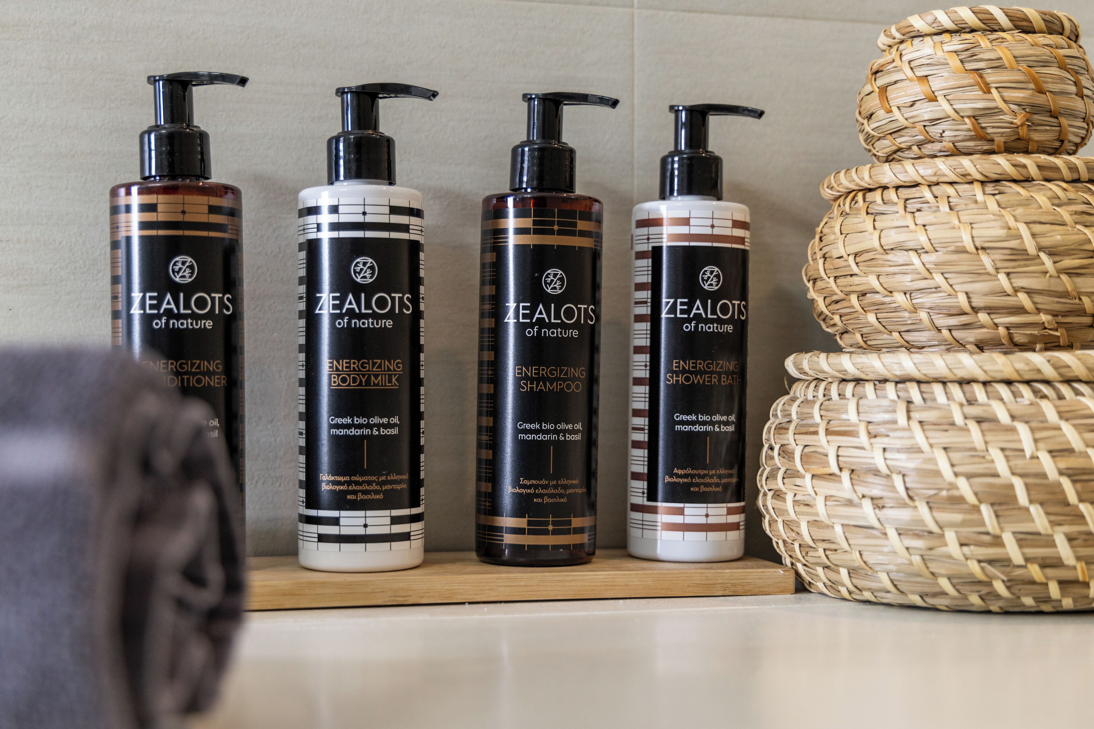 free toiletries, hair dryer, slippers, towels