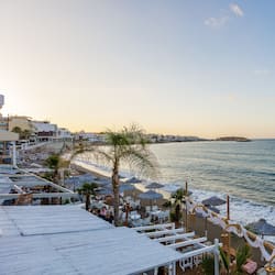 On the beach, beach bar