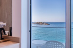 Standard Room, Sea View | Premium bedding, in-room safe, soundproofing, iron/ironing board - Kahlua Boutique Hotel - Adults Only (Hersonissos)