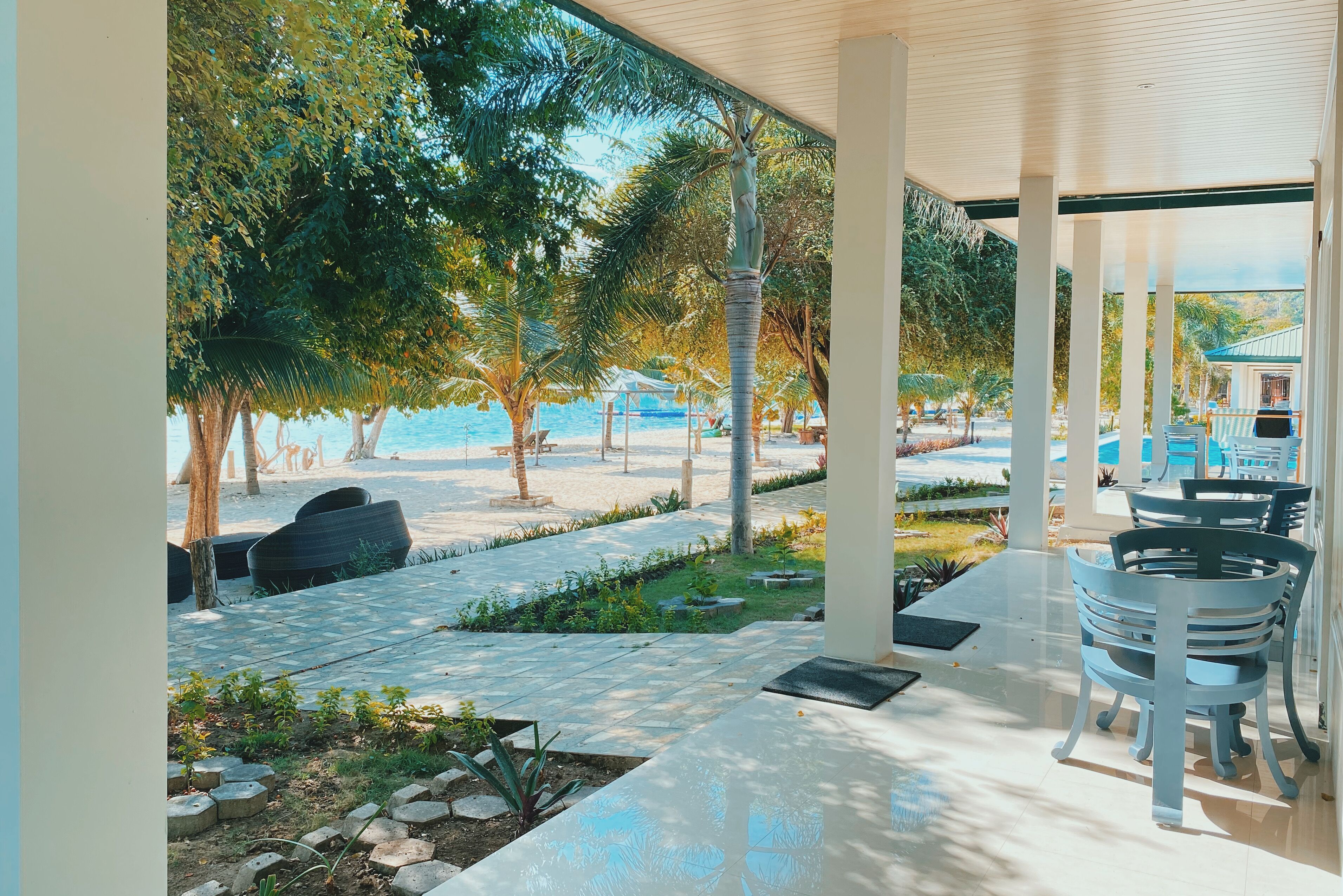 Habitación Deluxe con 1 cama matrimonial o 2 individuales, frente al mar (Cottage Beachfront) | Terraza o patio