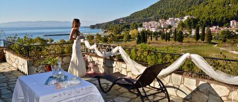 Vue depuis lâhĂ©bergement