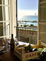 Comfort Apartment, 1 Bedroom, Balcony, Sea View | Living area | 32-inch Smart TV with digital channels