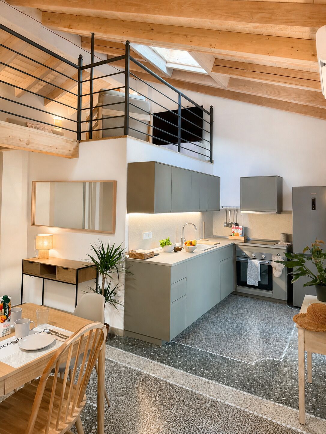 Deluxe Apartment, 2 Bedrooms, Air conditioning, City View | Private kitchen | Full-size fridge, microwave, stovetop, coffee/tea maker