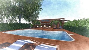 Außenpool, geöffnet von 06:00 Uhr bis 21:00 Uhr, Liegestühle