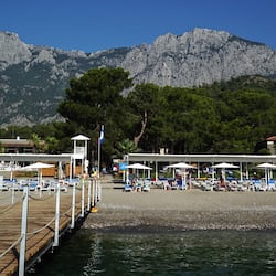 Private beach, sun loungers, beach umbrellas, beach towels