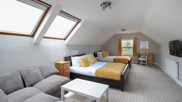 3 bedrooms, soundproofing, iron/ironing board, bed sheets