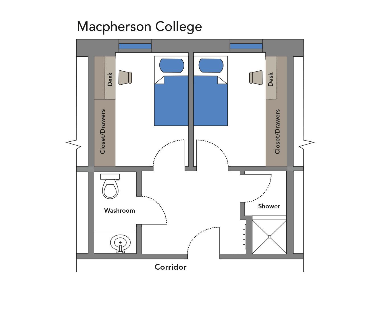 2 bedroom suite, 2 twin beds | desk, iron/ironing board, free wifi
