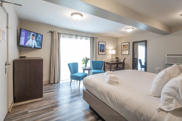 Standard Room, 1 King Bed | Iron/ironing board, WiFi (free), bed sheets