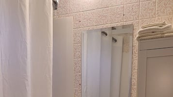 Hair dryer, bathrobes, towels