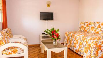 Apartment, 1 Bedroom | Living room | Flat-screen TV