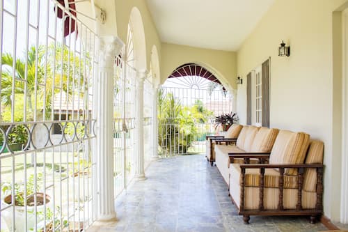 Deluxe Room, 2 Double Beds, Non Smoking, Garden View | Balcony view